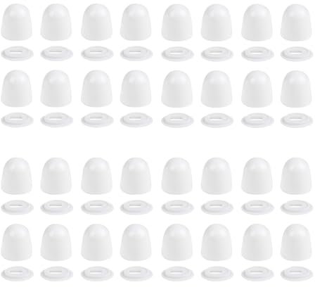 Lot de 32 capuchons universels en plastique pour siège de toilette avec rondelles pour cacher les vis de cuvette de toilette