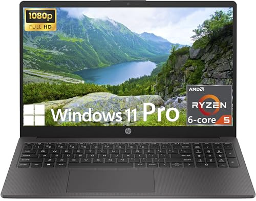 HP 255 G10 Business Laptop, 15.6 FHD Display, 6-core AMD Ryzen 5 7530U Processor, 64GB RAM, 4TB SSD, Wi-Fi 6, USB-C, HDMI, Webcam, Windows 11 Pro, Gray