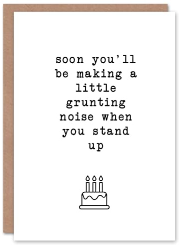 Artery8 Grunting Noise When You Stand Up Old Age Joke Birthday Card