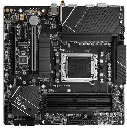 Compatibilità Scheda madre Fit For MSI PRO B650M-A WIFI B650 AM5 DDR5 for Ryzen 7/9/5 7800X3D 7950X3D 7600X 7700X M.2 Micro ATX Gaming