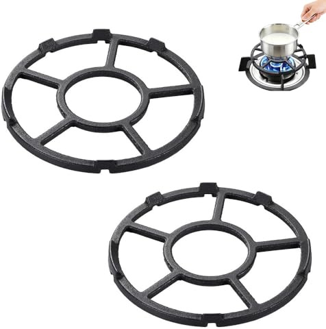ZSUIQIN 2 Piezas Soporte Anillo Wok, para Cafeteras y Cacerolas Pequeñas | Hierro fundido de alta calidad,diámetro exterior de aproximadamente 17,5cm, antideslizante,con la mayoría de cocinas de gas