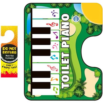 Badezimmer-Klaviermatte – rutschfester interaktiver Sound-Teppich, elektronischer Keyboard-Teppich, musikalische Töpfchen-Bodenmatte | Toilettenspielspielzeug für Kinder, Kleinkinder, Lernentwicklung,