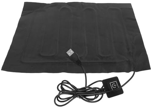 OSALADI USB Heating Pad, Quick Heating for Plants and Portable Design Seedling Warming Mat Cotton Material Black Greenhouse Heat Mat USB Powered for Hydroponics and Indoor Germination