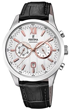 Festina Herren-Armbanduhr Analog Quarz Leder F16996/1