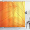 ABAKUHAUS Blätter Duschvorhang, Herbst Natur Trockene Blätter, Stoffliches Gewebe Badezimmerdekorationsset mit Haken, 175 x 180 cm, Orange Gelb