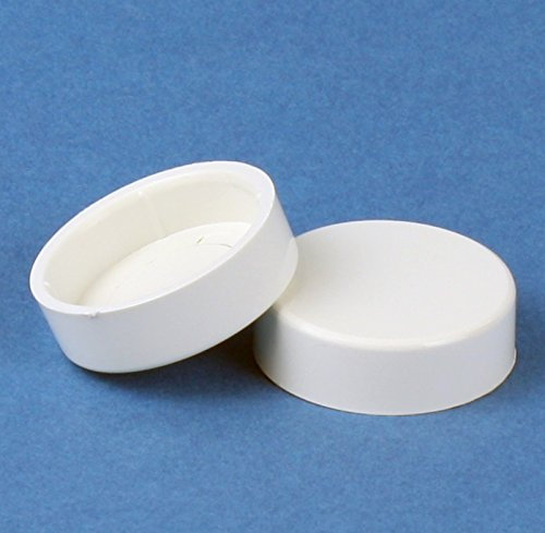 companyblue Cover Cap for Heated Towel Rail Radiator blanking plugs and bleeding valves (White Pair)