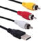 Haokiang USB auf 3 RCA Kabel, 1,5 m, USB 2.0 Buchse auf 3 RCA Stecker, Splitter Audio Video AV Composite Adapterkabel USB M/3RCA M