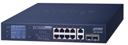 Planet GSD-1222VHP switch di rete No gestito 10G Ethernet (100/1000/10000) Nero 1U Supporto Power over Ethernet (PoE)