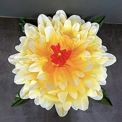 SUMAG Magietricks Pfingstrosen-ProduktionFarbverlauf (gelb/rot/rosa Farbe erhältlich) BühnenzaubertrickPfingstrose in leerer HandKomödie Blume Magia Gimmick (80 cmgelb)