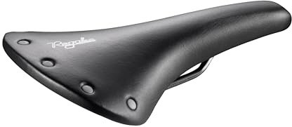 Selle San Marco Regal EVO Le Classiche Vintage Fahrrad Sattel, Klassisches Design, Lederbezug mit Nieten, Xsilite Gestell, Schwarz, Einheitsgröße
