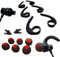Earbuds Kits Pack 3 Pairs (LMS) Replacement Earbuds Tips, 3 Pairs (LMS) Earbud Stabilizer Silicone Rubber Ear Fins Earhooks, 2 Pcs Cord Clips Compatible with Jaybird x4 X3 x2 x1 Wireless Headphone