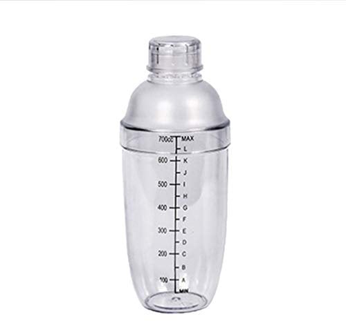 Luxshiny Transparent Cocktail Shaker with Scale Hand Shake Cup for Tea Wine Heat Cold Resistant Bar Mixer for Home Bar Use