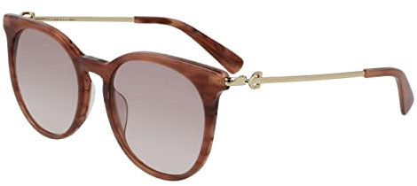 Longchamp Unisex LO693S Sunglasses, 275 Nude Horn, 24