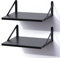 Marsmiles Schwarze schwebende Regale, 30,5 cm tiefe Wandregale 2er-Set, moderne schwebende Holzregale für Wanddekoration, große Aufbewahrungsregale für Badezimmer, Schlafzimmer, Küche, Wohnzimmer