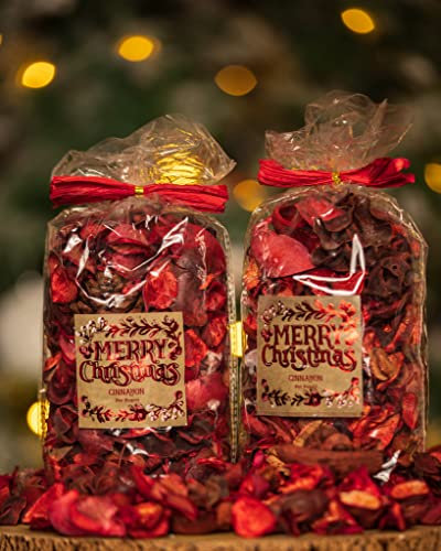 Marco Paul Christmas Pot Pourri - Festive Home Fragrance Xmas Scented Cinnamon Pot Pourri - Long Time Winter Aroma - Decorative Home Accessories Gift for Home, Office, Christmas Decorations (Pack 2)
