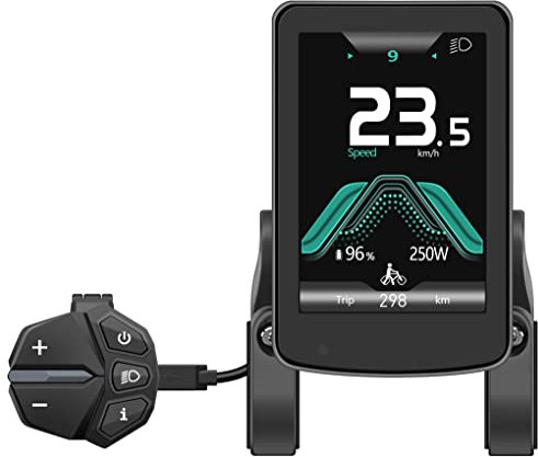 E-Bike Display für Bafang Mittelmotor BBS02B und BBS01 3,5 Zoll mit 9 Stufen Tretunterstützung für eBike Umbausatz