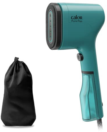 Calor Pure POP, Défroisseur vapeur de voyage, 1300 W, 20g/min, Prêt en 15s, Autonomie 4 minutes (70ml), Utilisation facile et pratique, Compact et léger, 710g, DT2024C0, Vert