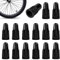 Fahrrad Presta Ventilkappe, 15 Stück Schwarz Fahrrad Ventil Kappen Französisches Ventil Reifenventil Fahrrad Staubschutzkappen Luftventilkappe Fahrradreifen für Rennrad Mountainbike Ventildeckel