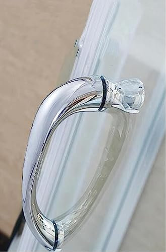 BAZAC Poignée de porte en acier inoxydable 304 argenté pour salle de douche, poignée de porte en verre simple face, accessoires de quincaillerie de porte en verre simple - 160 mm