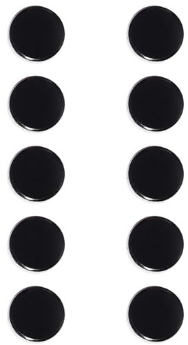 PYJLBX Magnete für Magnettafel, 10 Stück Magnete Stark Kühlschrankmagnete Mini Magneten Klein Magnete Kühlschrank Magnete Bunt Rund Magnet Stark Whiteboard Magnete, für Pinnwand Magnetwand, Schwarz