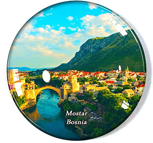 Mostar Bosnien Kühlschrankmagnet Kühlschrank Gefrierschrank Magnet Souvenir Dekoration Magnet Aufkleber Glas Basteln