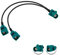 Vecys Fakra Z Cavo Fakra Z Maschio a Doppio Fakra Z Femmina Cavo Coassiale Splitter 12in/30cm Fakra Z Splitter Cavo Coassiale RG174 V-Type per Auto Stereo GPS Navigation