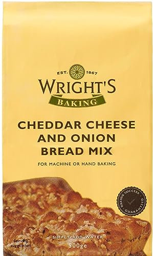 wright's | cheddar and onion bread mix 500g | Simply Add Oil and Water | For Machine or Hand Baking | Suitable for Vegetarians