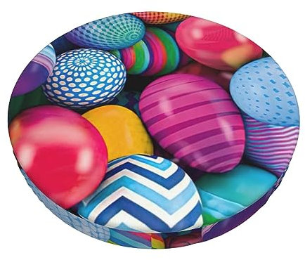 Wasserdichte runde Barhocker-Kissen mit Klebepunkt, rutschfest, weich und bequem, Samt-Ostereier