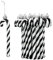 HERZWILD 12Pcs 13cm Glitter Candy Cane Christmas Tree Decorations Christmas Plastic Candy Cane Christmas Tree Hanging Pendant Ornament for Holiday Party Decoration Favorhanging (black)