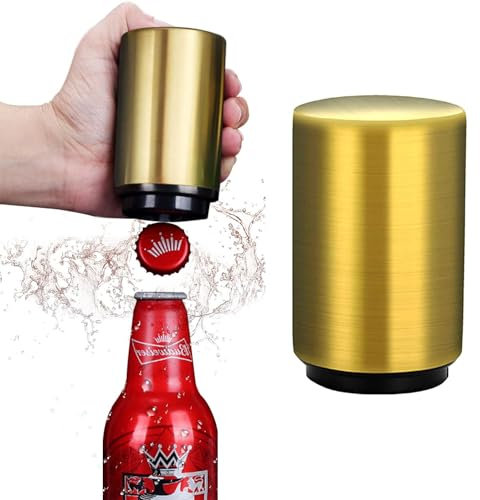 Push Down Bottle Opener,Magnetic Bottle Opener,Beer Bottle Openers for Men, Push Automatic Bottle Opener Magnetic,Beer Gifts for Men