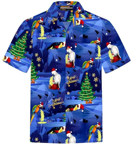 Hawaii Hemd Männer Baumwolle Größe S - 8XL Herren Hawaiihemd Kurzarm Papageien