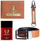 The Wallet Store Essential Leder Geldbörse mit Schlüsselbund Gürtel & Parfüm Geschenkset für Ihn, hautfarben, Casual