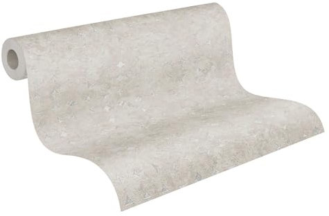 Livingwalls Tapete 396563 Used Look mit Rauten - hochwertige Tapete Beton in Beige mit Design Elementen und Glanzeffekt - Wandtapete für verschiedene Räume auf 10,05m x 0,53m