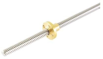 SKDJFHF Macchina di Controllo Vite a ricircolo di Sfere a Vite trapezoidale Diametro 8 mm 345 mm con Vite madrevite in Rame