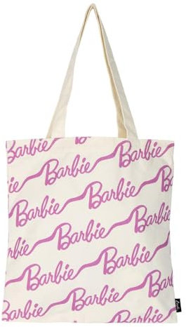 CARTOON Canvas Tote Bag, Tote Bag, Fabric Shopping Bag, Reusable, Multifunction, Barbie, centimetri