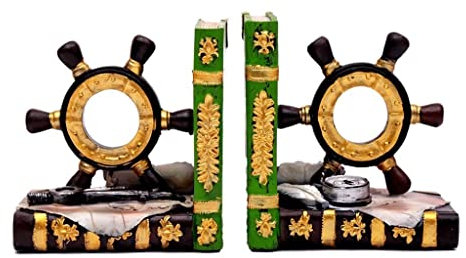 Serre-Livres décoratif en résine, Serre-Livres en Forme de gouvernail créatif for Bureau, Salon, Salle à Manger, Serre-Livres for la Maison, Serre-Livres décoratifs