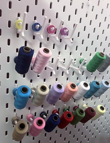 JL House. 25 Stück Nähgarn Rollen Halterung Haken für IKEA Skadis Lochwand I SKadis Zubehör Halterung Lochplatte Garnrollen Halter NH01