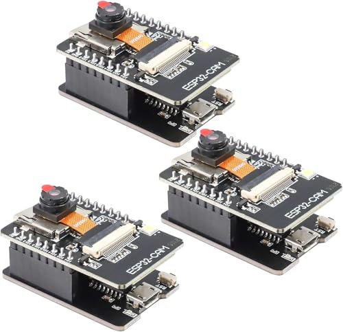 Binghe 3 Stücke für ESP-CAM Entwicklungsplatine, für ESP-CAM mit WLAN/Bluetooth Module ESP-CAM mit OV2640 Kamera TF Card Module mit Download-Karte 4M RAM Micro USB Port kompatibel mit Arduino