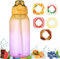Luft Wasserflasche 1000ml Sport Air Wasserflasche mit Pods BPA Frei Starterset 0 Zucker, Trinkflasche mit 5 Geschmack Pods zum Fitness (B)