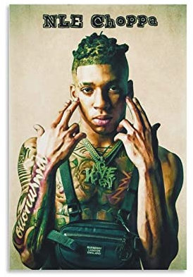 JINLIMAO Wanddeko Poster 30 * 50CM Senza Cornice NLE Choppa Poster Tela Arte Stampa Stanza Decorazione Estetica per Camera da Letto Casa Living