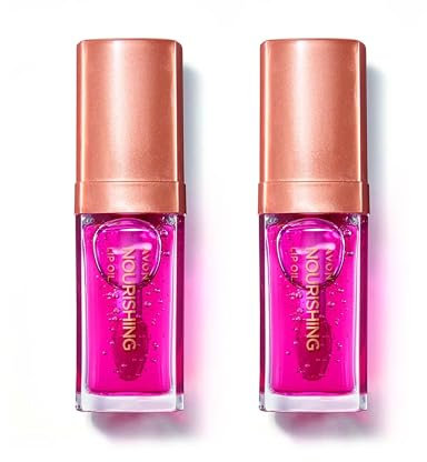 Avon Nourishing Lip Oil Duo With Jojoba, Avocado & Coconut Oils. Plus, Vitamin E, SPF12, Locks in Moisture, Subtle Hint of Colour, Cruelty Free