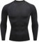 Smatstyle Compression Shirt Men's Functional Shirt Long Sleeve Quick-Drying Compression Sports Shirt Breathable Running Shirt for Fitness (UK, Alpha, L, Regular, Regular, Black)
