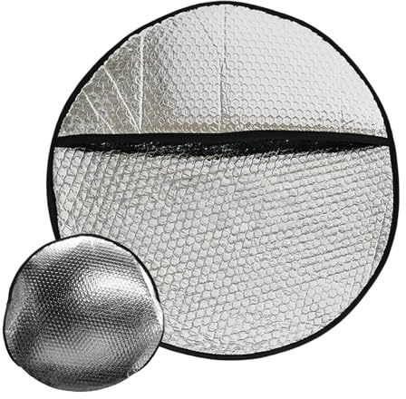2 Stück Lenkrad Sonnenschutzabdeckung, Auto Lenkrad Sonnenschutz Lenkradabdeckung Auto Lenkradhülle Hitzeschutz Thermo-Lenkradschutz Hitzeschutz Lenkradabdeckung, Aluminiumfolie 43 X 43 cm
