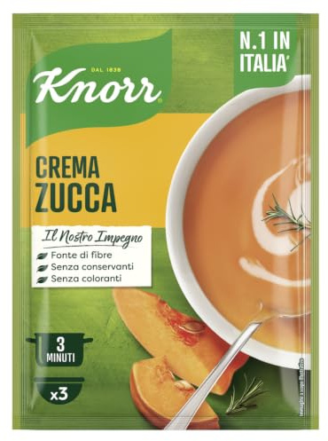 Knorr Crema Zucca, zuppa pronta da gustare in 3 minuti, 75g | Una consistenza cremosa e tutto il gusto delle verdure per una pausa calda semplice da amare