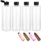 Deepton 250ML Reiseflaschen Set mit Flip Cap, 4 Stück Reiseflaschen zum Befüllen, Reise Flaschen zum Befüllen, Leere Spender Plastikflasche Set für Kosmetik, Reisen, Shampoo (Transparent)