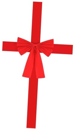Perfeclan Nœud de Porte d'entrée, Ruban de Porte d'armoire de Noël, décorations de Porte, Cadeaux, Couronne de Noël, nœud pour célébration intérieure, Mariage,