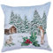 Home of Christmas Kissenhülle Weihnachten 45x45 cm Kissenbezug Gobelin Weihnachtskissen Sofakissen Dekokissen Kissen Reißverschluss (Winterlandschaft (Glitzernde))