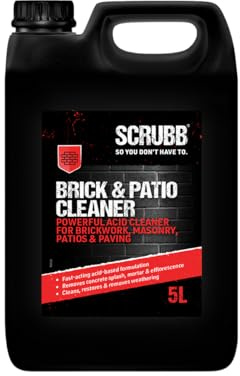 SCRUBB Brick and Patio Cleaner, Fast-Acting, Restores Brick and Patio, Weathering Removal, Stone Cleaner, 5ltr