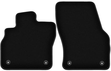 Wielganizator Velours Vorne Fußmatten passend für Audi Q3 (2019-) | Qualität: Basic - Genaue Passform, rutschfeste Untregrund 2-teilig - Schwarz