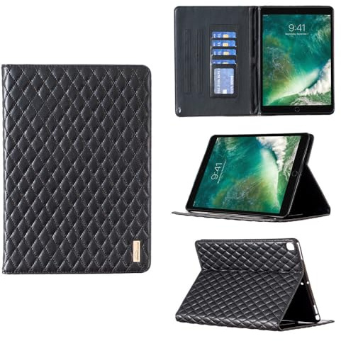 Custodia a portafoglio in pelle con chiusura magnetica per iPad 9 generazione 10.2 2021 (colore: nero) 324